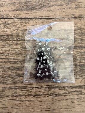 Skull & Bones Black Tree Earrings